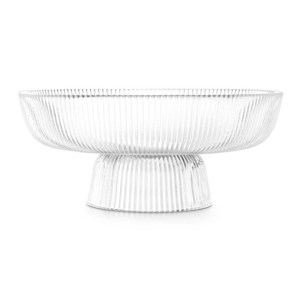 Navaris Frucht Schüssel aus Glas - Glasschüssel für Früchte Salat Deko - Salatschüssel - Deko Schale aus solidem Glas - Bowl Schüssel - Trans...