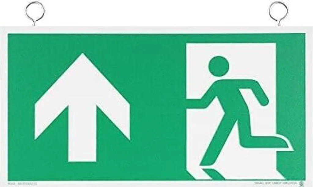 Panneau d'évacuation notlok Safety Work flèche vers le haut 30x15cm