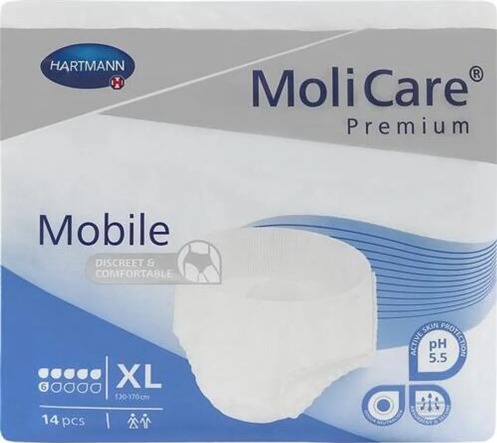 HARTMANN Molicare Premium Mobile 6 gocce misura 4, XL 1 busta da 14 pezzi