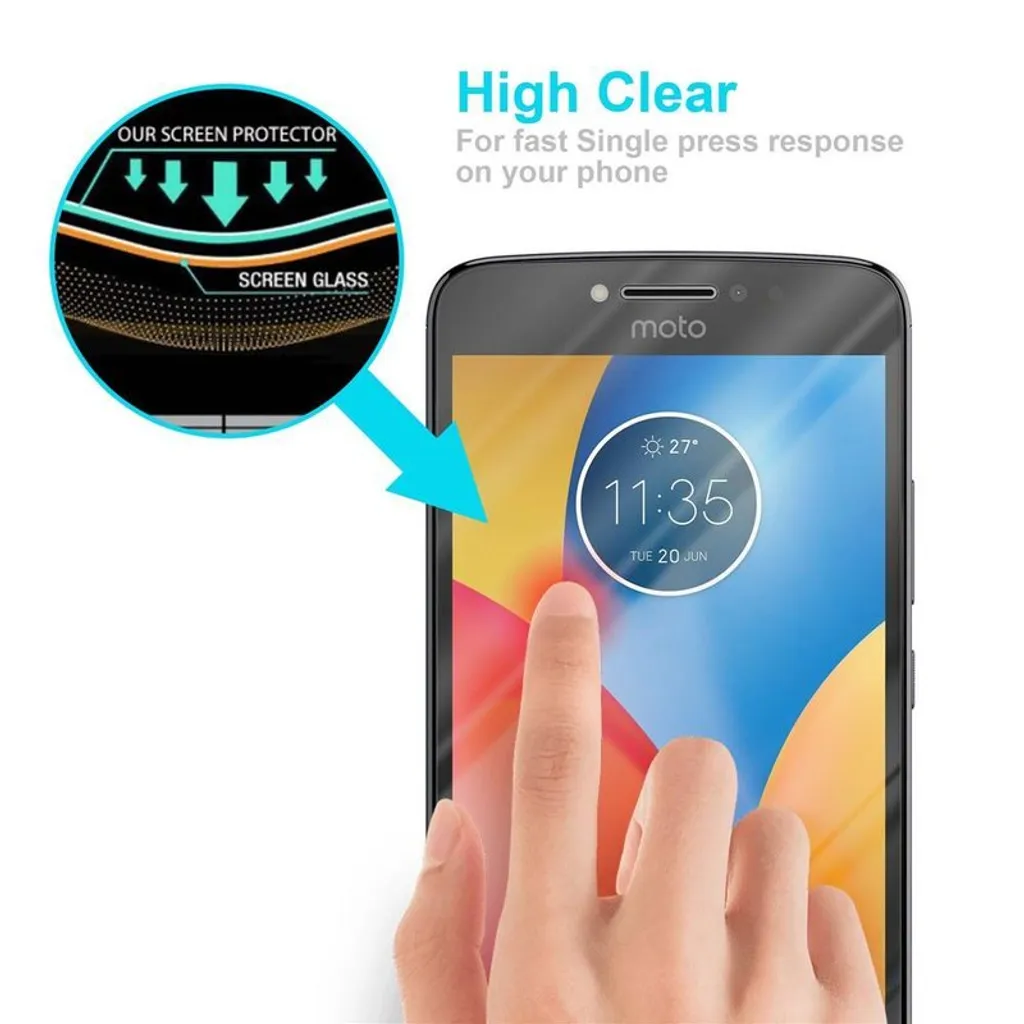 Vetro Protettivo Cadorabo Per Motorola Moto E6 Plus – Trasparente, 9H, 3D Touch