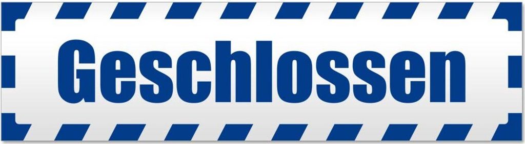 Geschlossen gestreift Magnetschild Schild magnetisch
