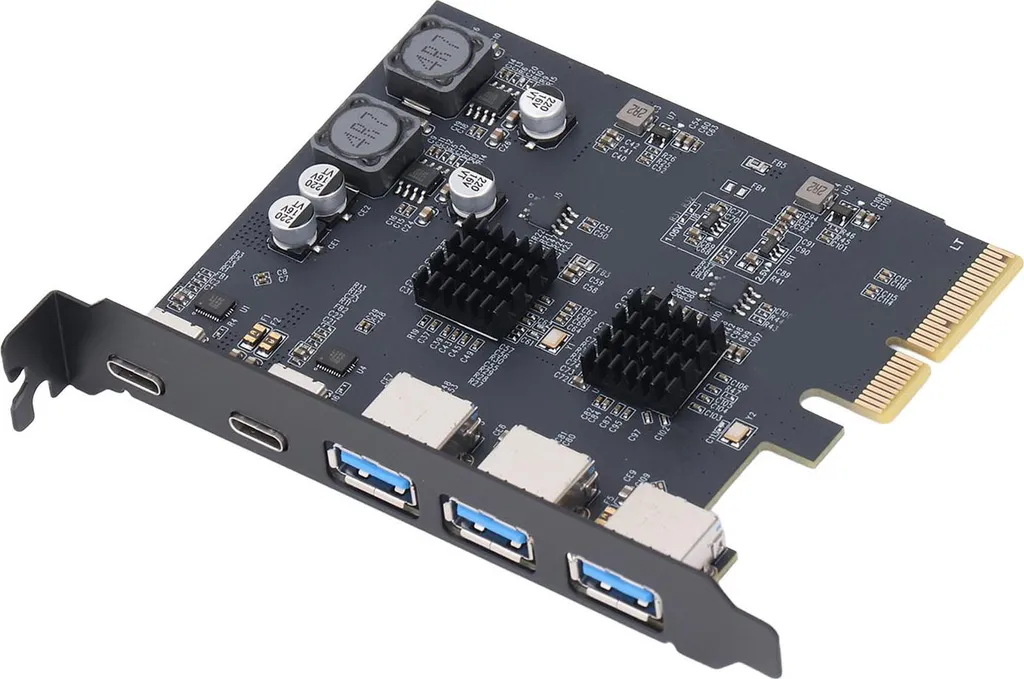 Carte USB 3.2 Gen2 10Gbps Stable Haute Vitesse PCIE 4X avec 5 Entrées - 6