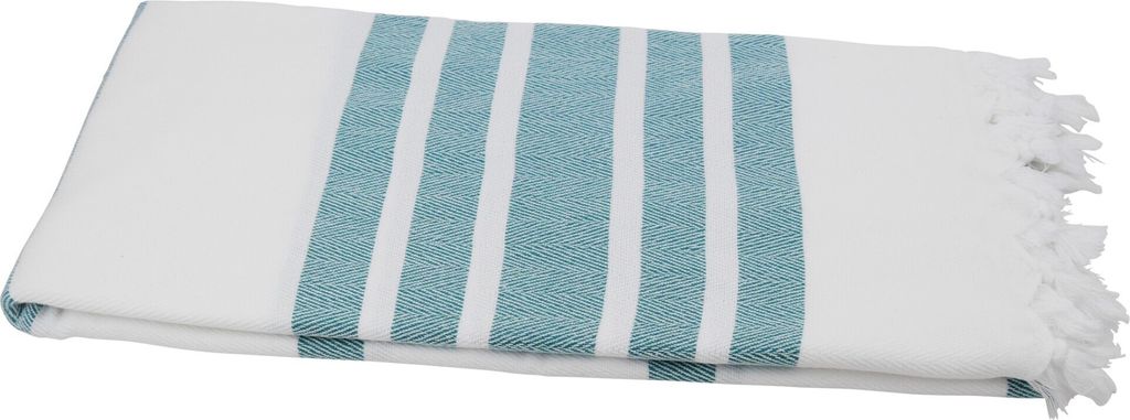 Saunatuch Hamamtuch XL | 95x210 cm | Fisch Style petrolgrün Produktbild 