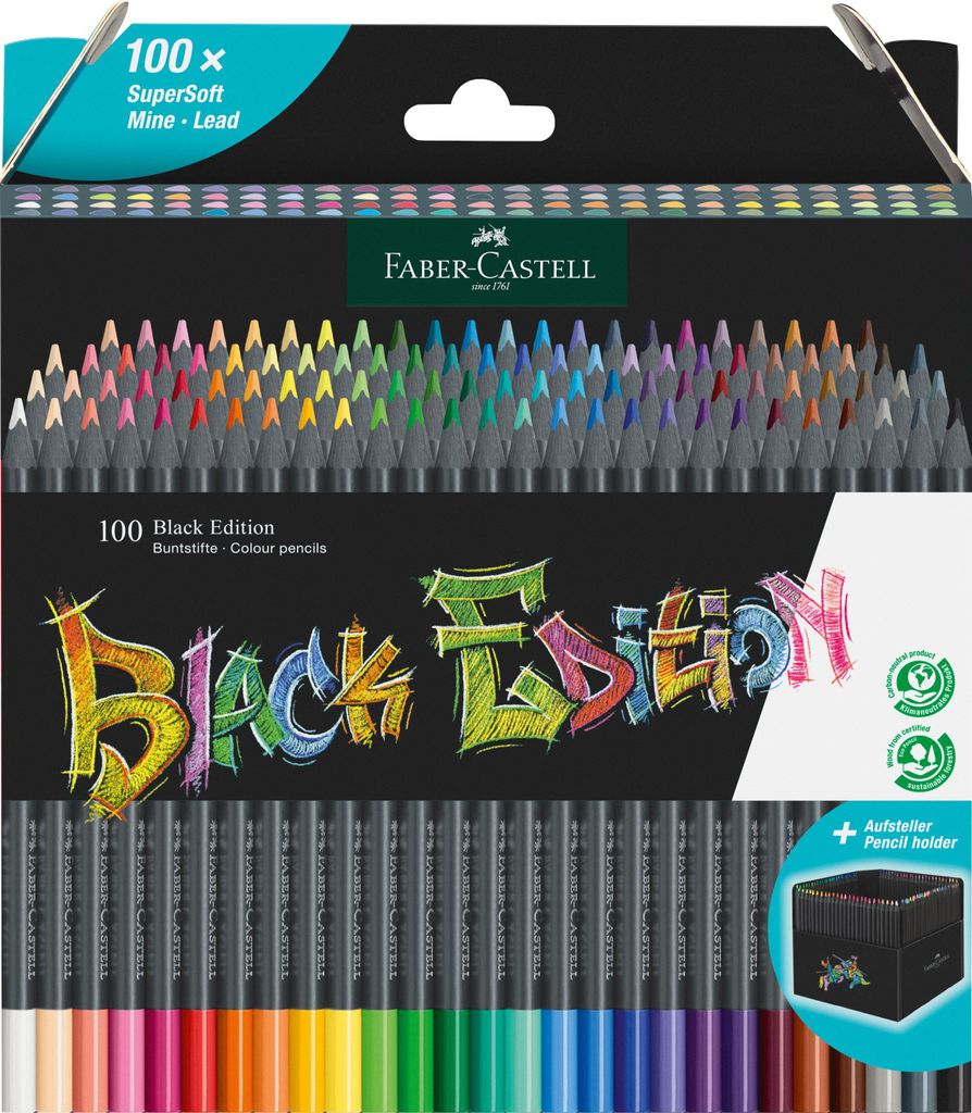 FABER-CASTELL Buntstifte Black Edition 100er Zdjęcie produktu 