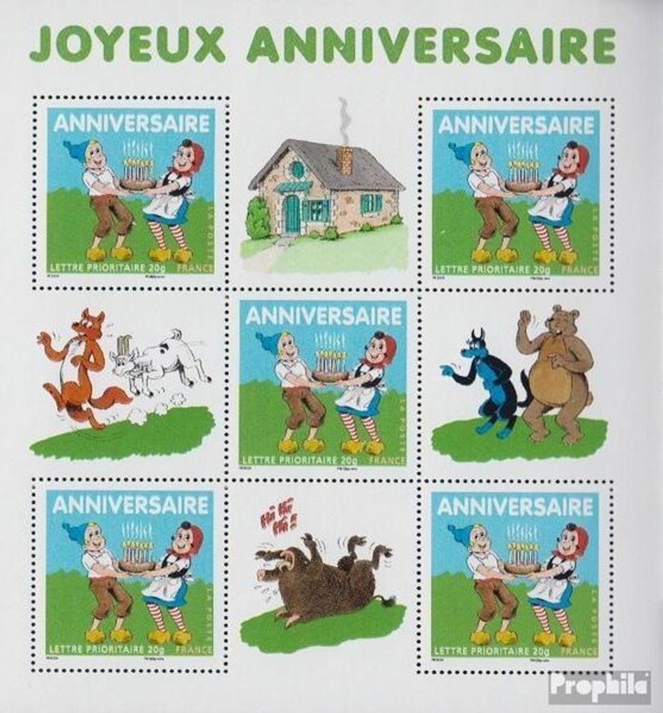 Briefmarken Frankreich 2007 Mi 4295I Klb Kleinbogen (kompl.Ausg.) postfrisch Geburtstags-Grußmarke