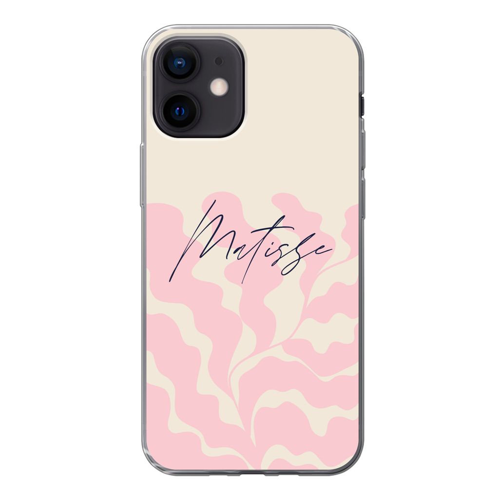 MuchoWow Handyhülle Schutzhülle Hülle für iPhone 12 Matisse - Blume - Abstrakt Silikon Softcase Handy Hülle - Schutzhülle