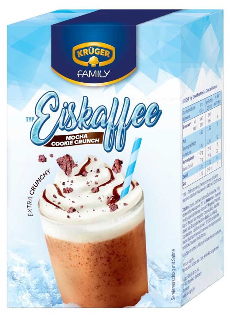 Krüger Eiskaffee Mocha Cookie Crunch Instantpulver 10x15g Produktbild 