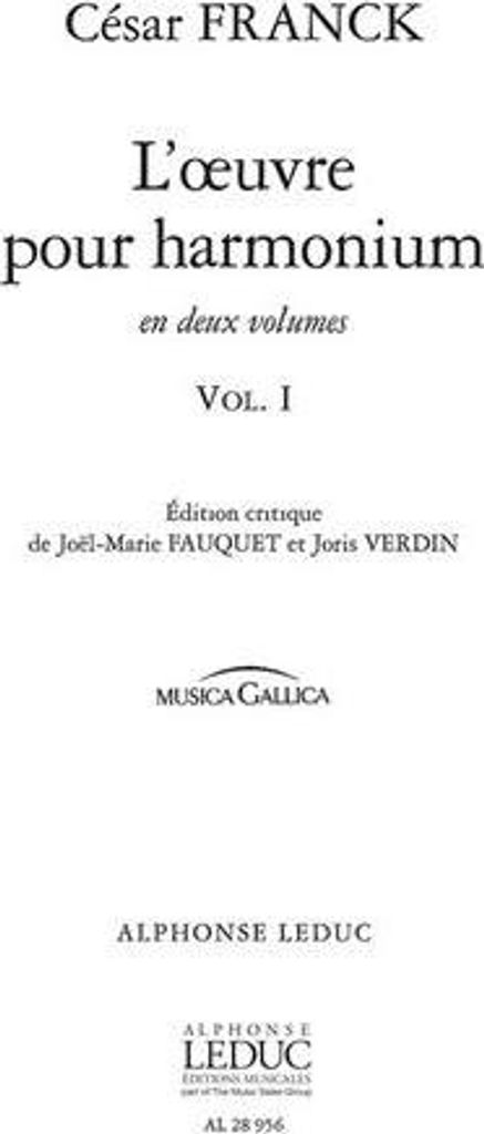 L'oeuvre pour harmonium vol.1