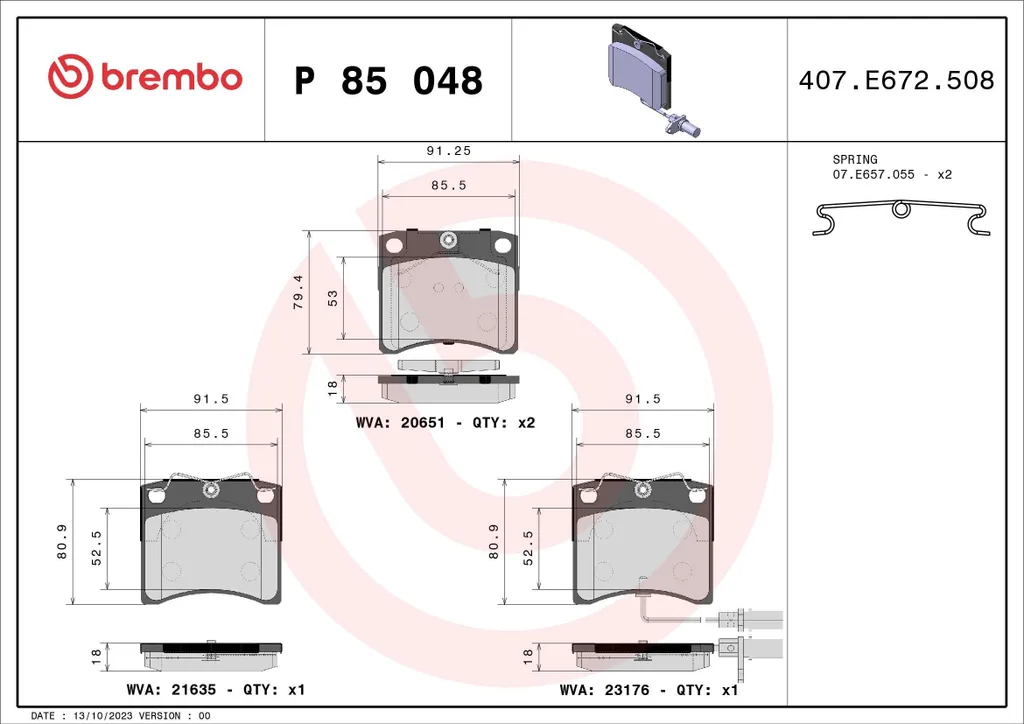 Plaquettes de frein Brembo P85048 idéales pour Volkswagen T4 Van