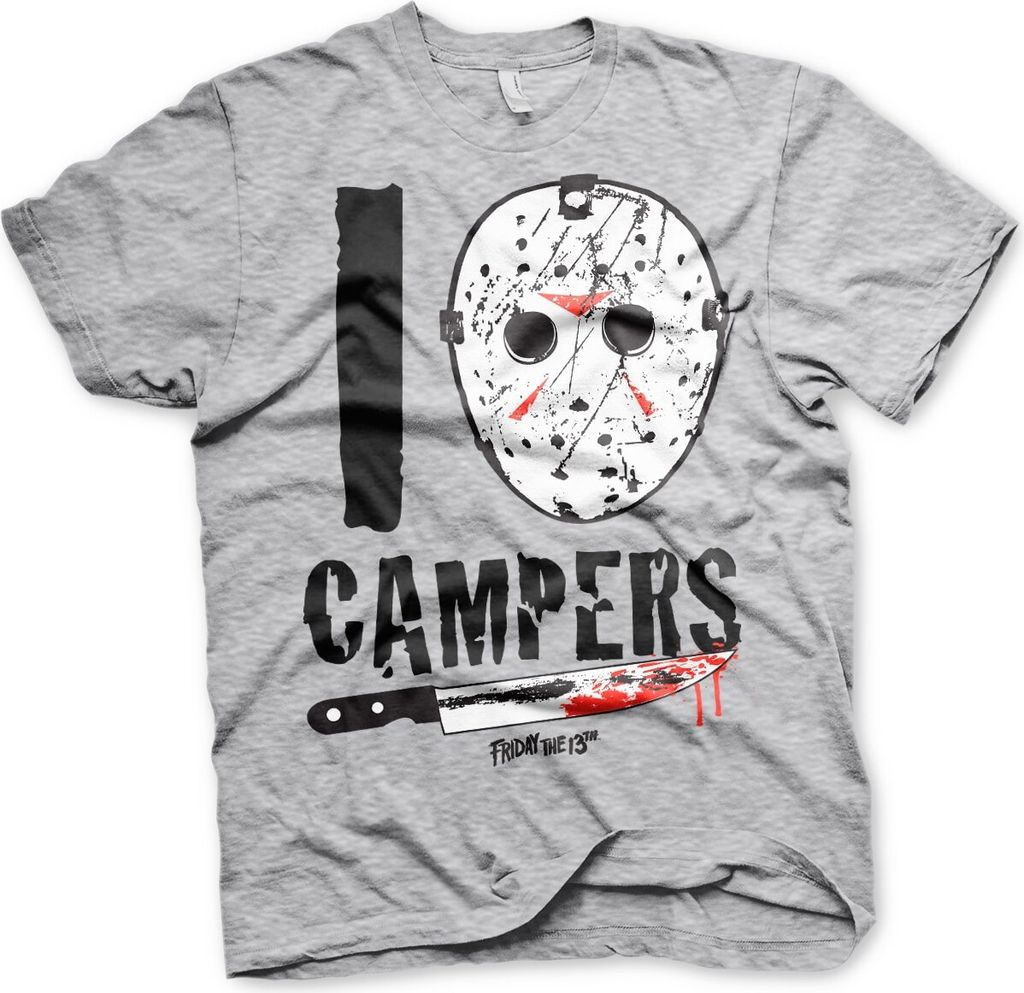 I Jason Campers T-Shirt - Small - Heather-Grey