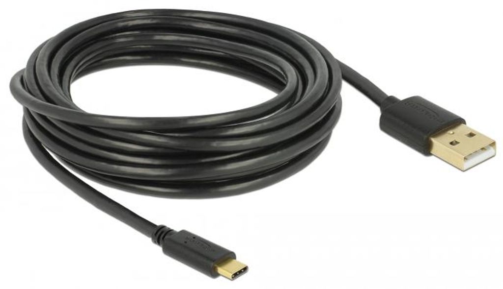 Delock 83669 DELOCK Kabel USB 2.0 A > C 4.0m schwarz Productafbeelding 