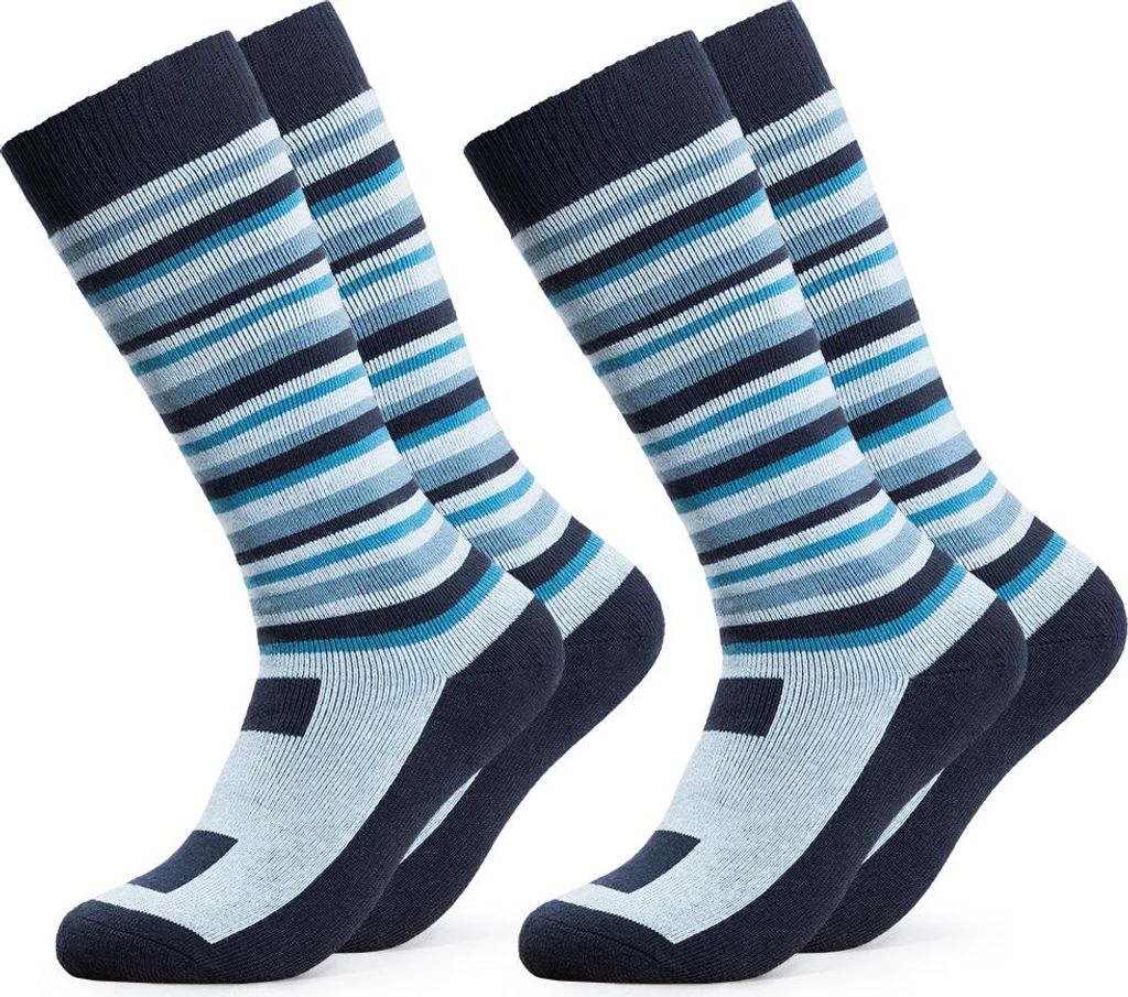 Occulto Kinder Skisocken 2er Pack (Modell Mondi) Blau 31-34