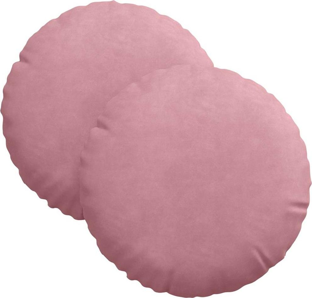 vidaXL Sitzkissen 2 stk. Samt Rosa Ø30 x 13 cm Produktbild 