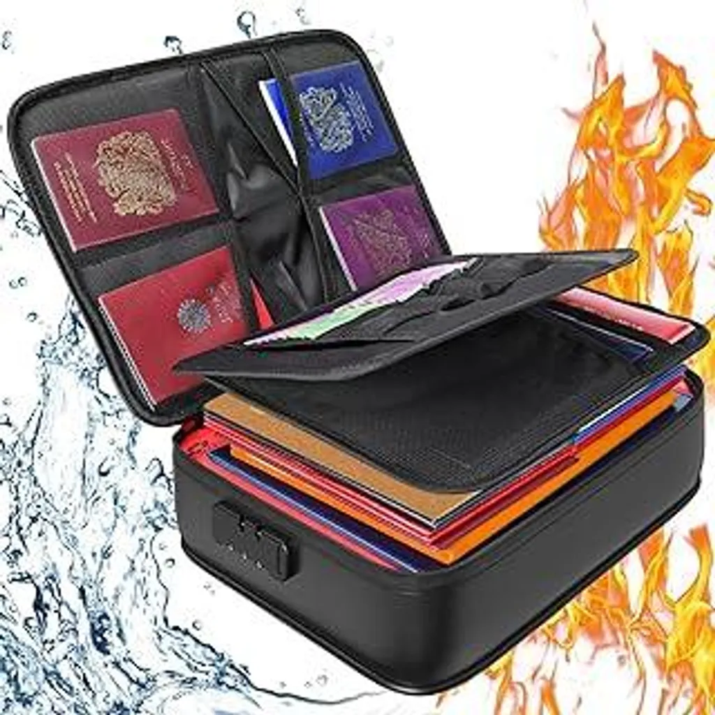 Borsa Ignifuga per Foto e Documenti Casa | Protezione Acqua e Fuoco A4