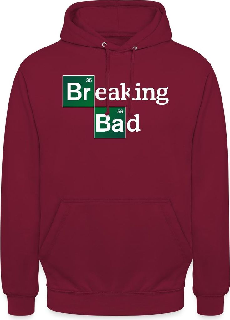 Spreadshirt Breaking Bad Logo Brom & Barium Uni Hoodie, XXL, Bordeaux