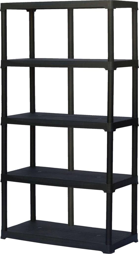 Dammendol Outdoor-Garderobe, Outdoor-Regal, Mehrzweck-Balkongarderobe, Outdoor-Schrank, 100 % Italy, Anthrazit, 100 x 40 x 176 cm