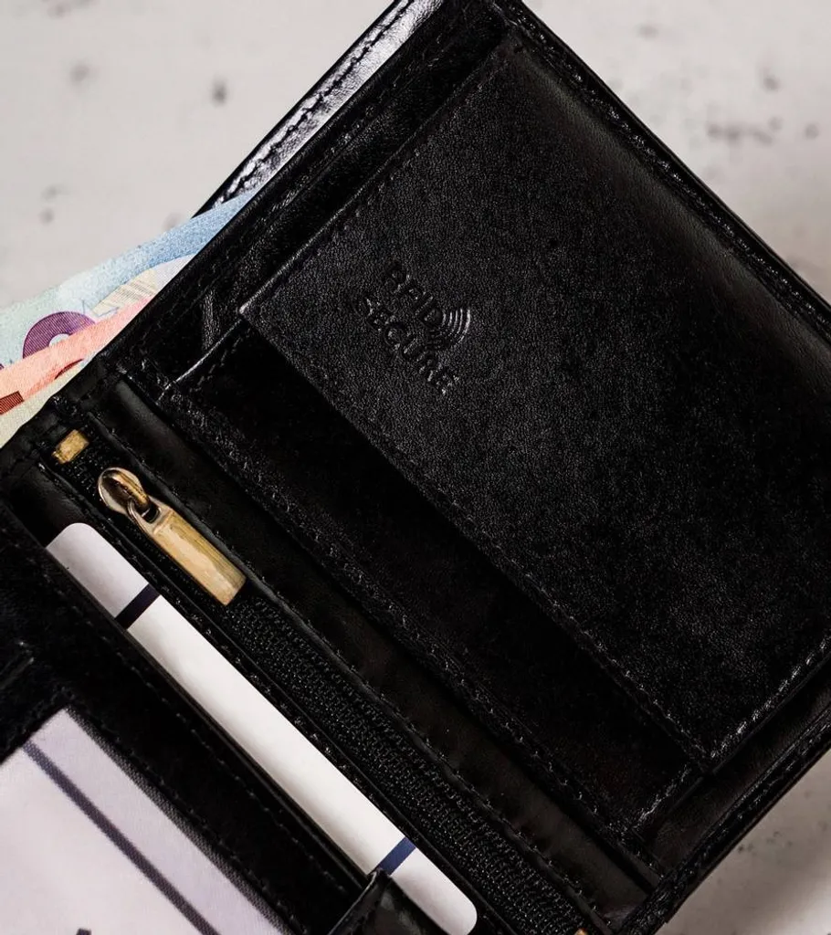 Portafoglio Verticale Peterson RFID - Vera Pelle e Sicurezza Contactless - 24