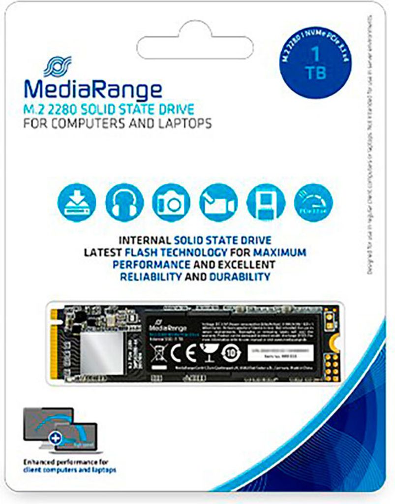MediaRange MR1033 1TB, SSD, (PCie 3.1 x4 (20Gb/s), NVMe, M.2 2280