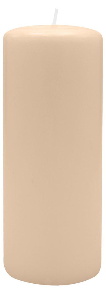 Flachkopf-Stumpenkerzen Champagner 200 x Ø 80 mm, 4 Stück