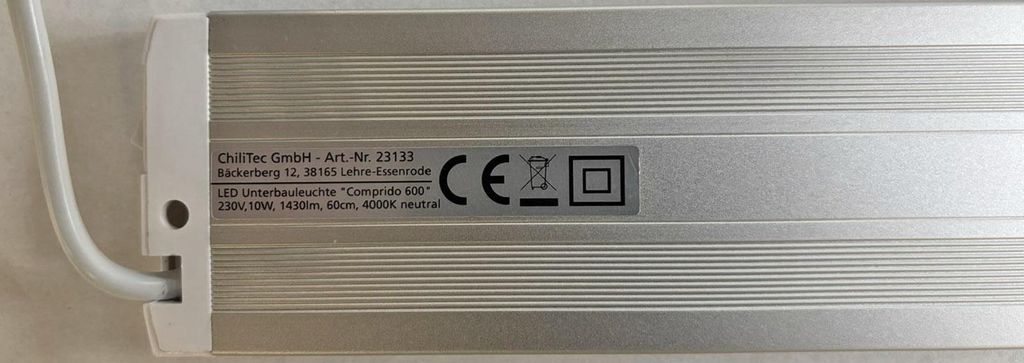 Luminaire d'agencement LED 230V,10W, 1430lm, 60cm,4200K Image du produit 