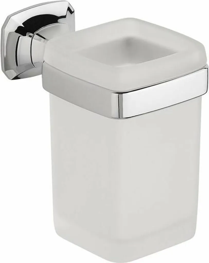 Offerta Sapho Aida AI004 Portabicchieri Parete Vetro Satinato Cromo