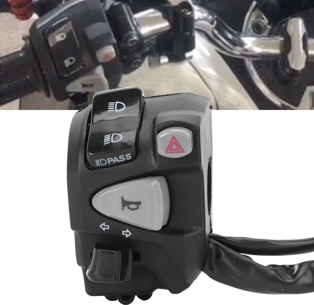 22-mm-Lenkerschalter-Abblend-/Fernlicht-Bedienknopf als Ersatz für Honda MSX SF 125