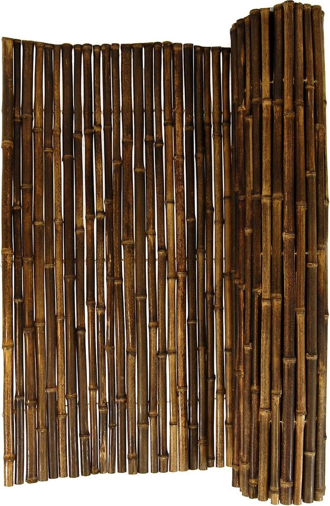 Sichtschutz aus Bambus - Rollzaun BLACK (Höhe x Breite) - 120 x 180 cm