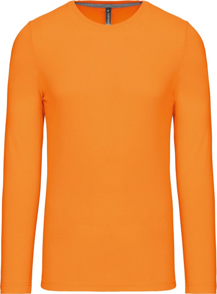 Kariban Mens long-sleeved crew neck T-shirt