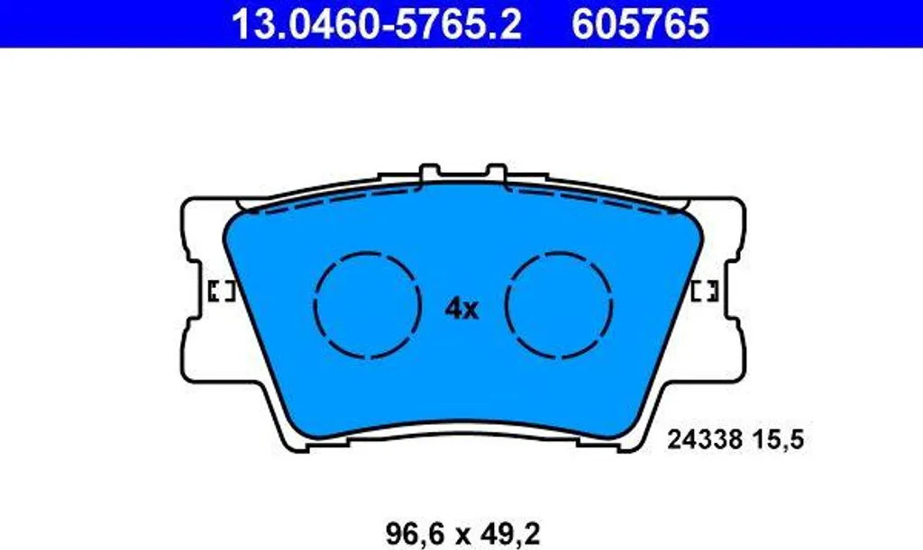 Plaquettes de frein sans sifflement pour Toyota et Lexus OE 0446633180