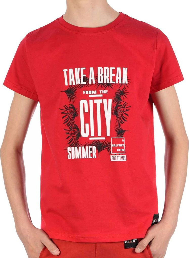 BEZLIT Jungen T-Shirt mit Take a break Rot 116/122