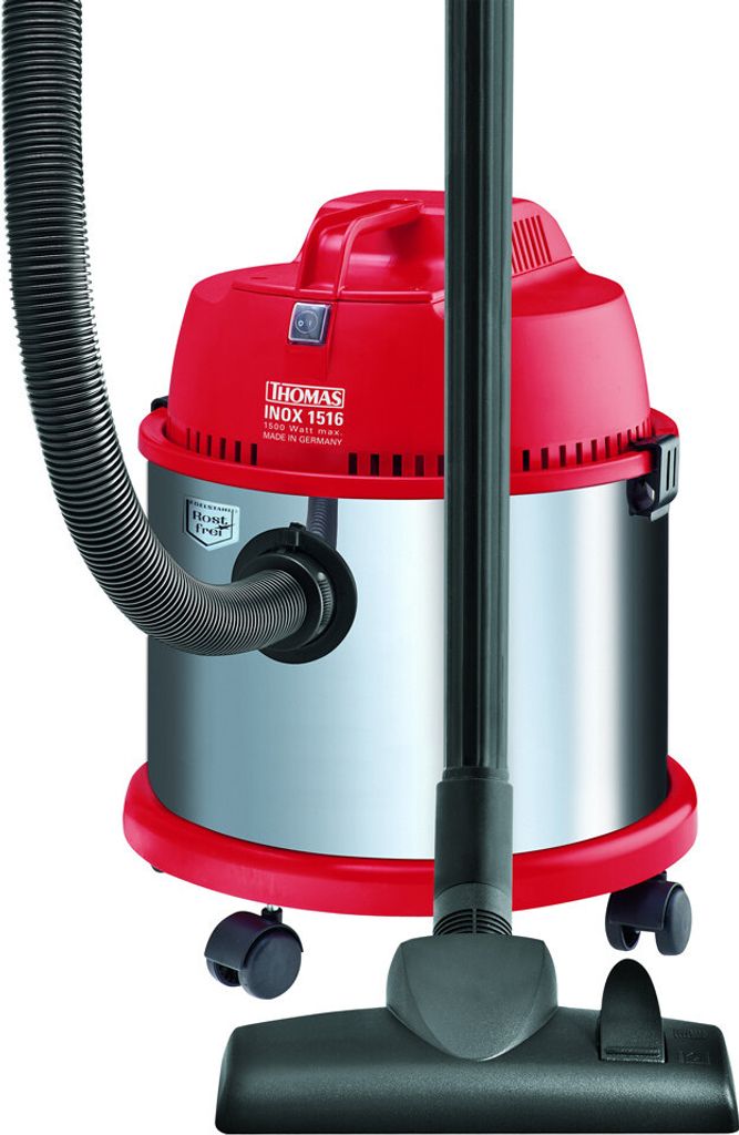THOMAS Nass-Trockensauger,1500W,16L,rot-silber INOX 1516 Image du produit 