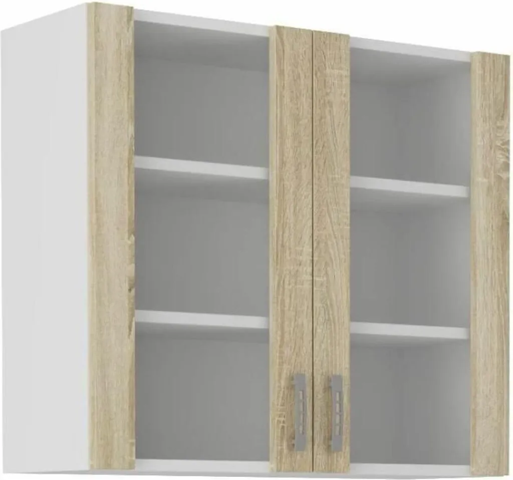 Armoire haute SARA 2 portes chêne Sonoma 80x31x71,5 cm pour rangement