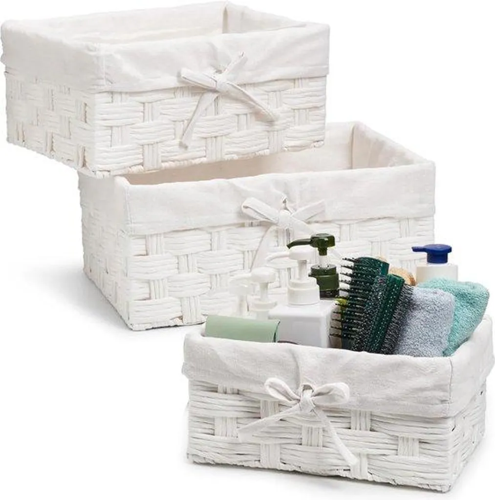 Pochettes pour rouleaux de papier blanc faites main - Lot de 3 tailles