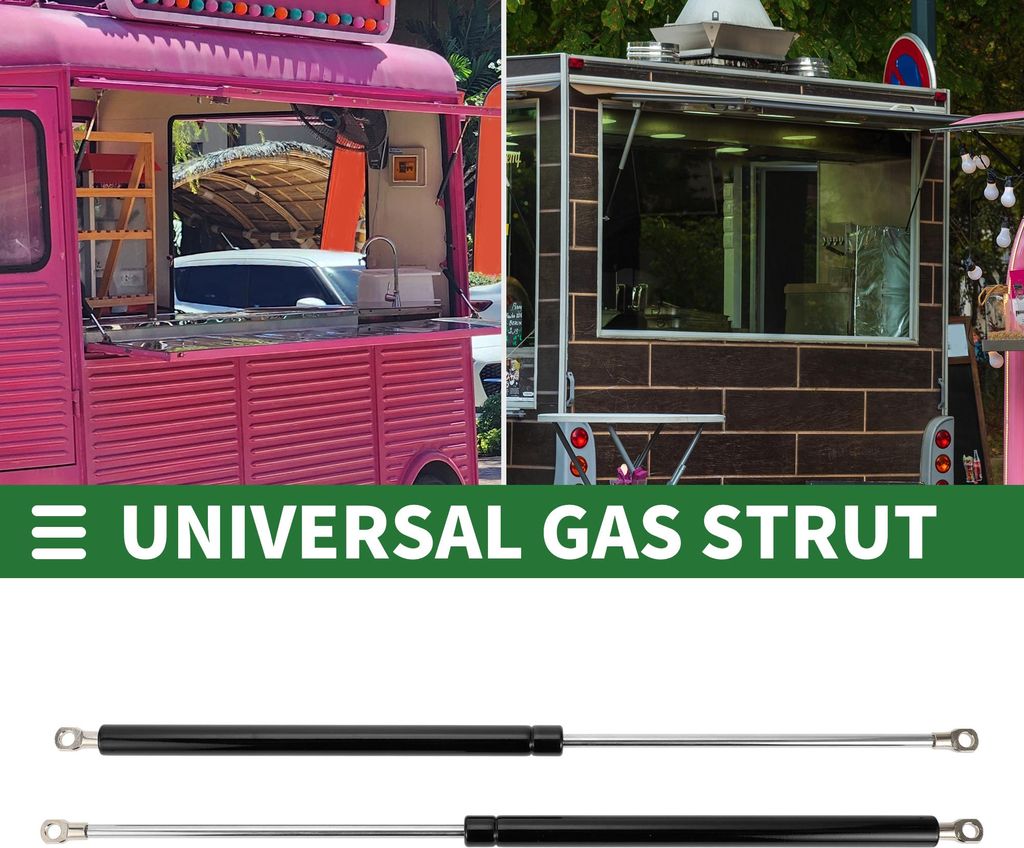 Universal Lift Supports Struts Fenster Werkzeugkasten Gasfedern 20 Zoll/500mm 40lb/180N/18kg Schwarz 2 Stück