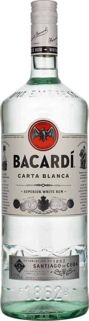 Bacardi Carta Blanca Superior White Rum Großflasche | 37,5 Produktbild 