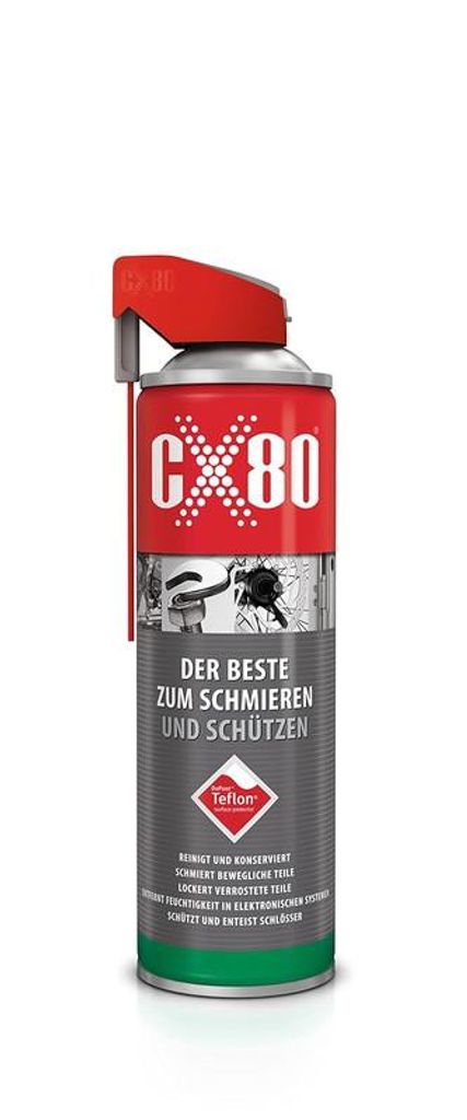 CX80 PTFE Teflonspray 500 ml Multifunktionsspray für Fahrrad Metall Kunststoff