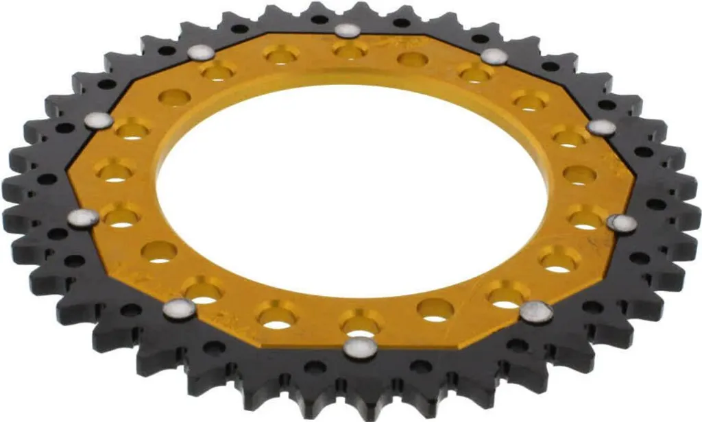 Couronne ZF bi-métal 41 dents pas 525 coloris or noir ZFD-1792-41-GLD