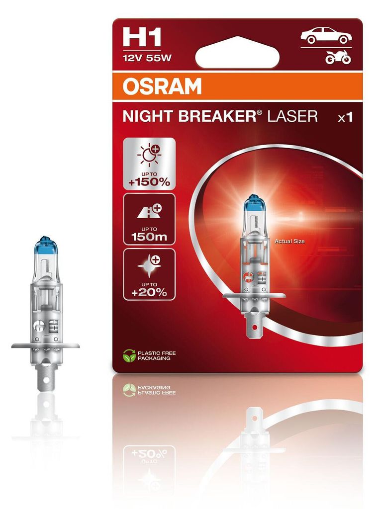 OSRAM Ampoule Night Breaker Laser NBL H1 12V / 55W X1 Image du produit 