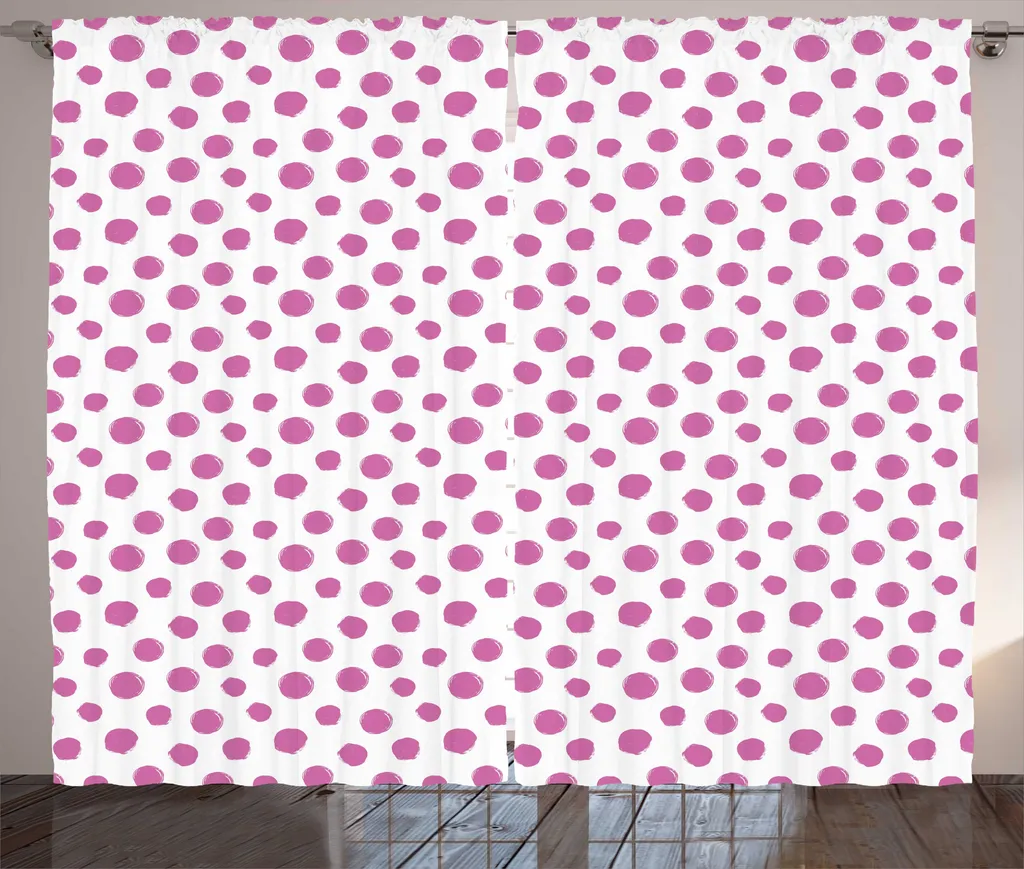 ABAKUHAUS Rideaux de Salon Rustiques à Boucles, 280x225 cm, Fuchsia