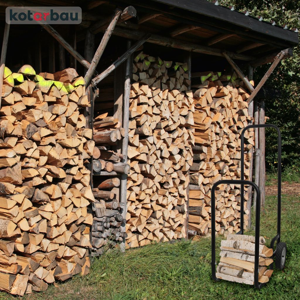 KOTARBAU® Kaminholzwagen mit Rädern Holzwagen 102 x 54 x 41 Produktbild 5