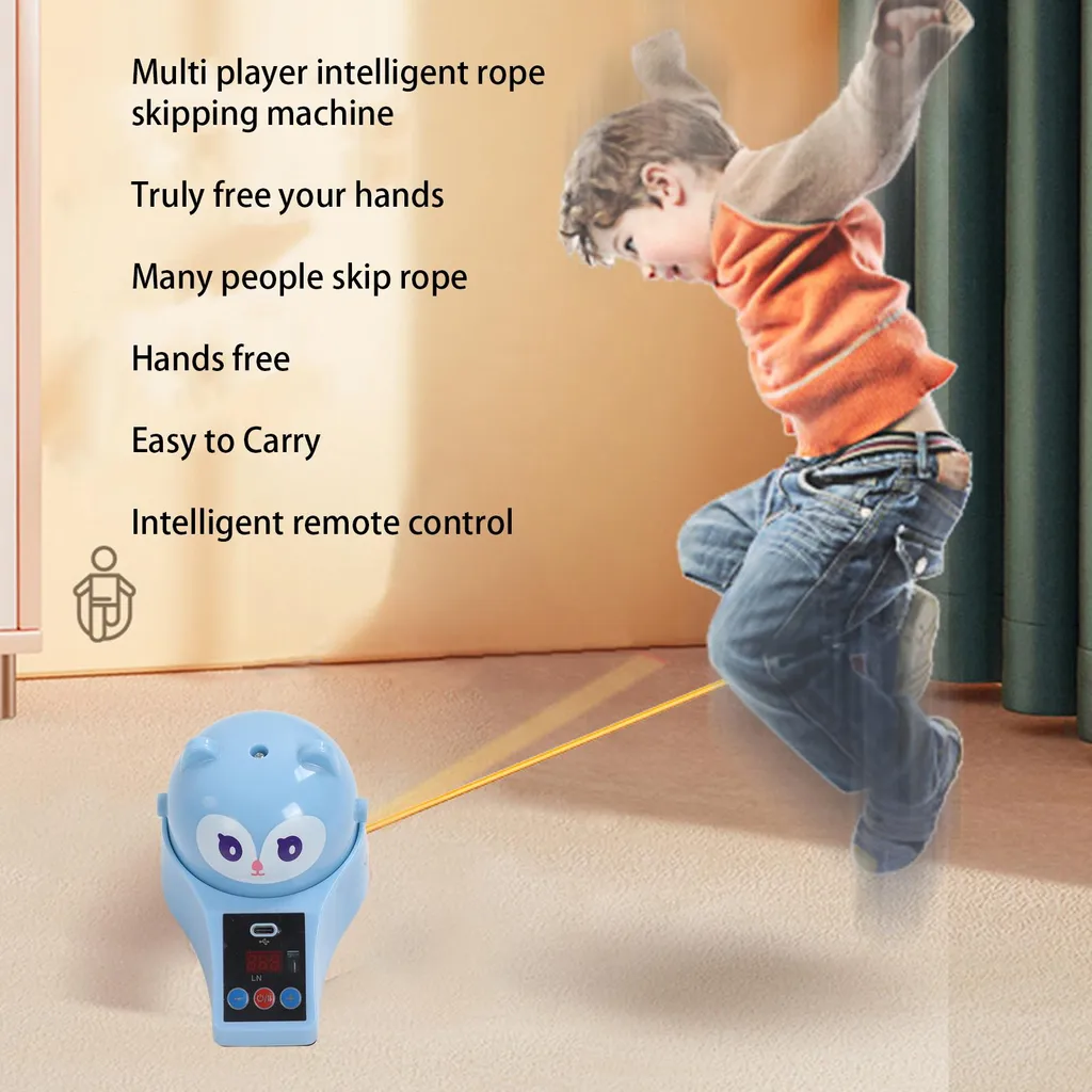 Corde à sauter électrique avec télécommande - Bleu - Exercice intelligent - 5