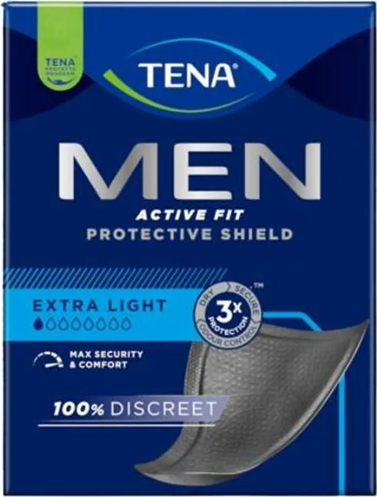 Évitez les Taches et Odeurs avec Tena Men Protection Shield - 8 Unités