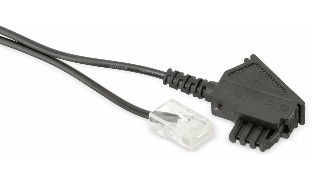 Câble DSL TAE-F vers RJ45 1m Noir : Finissez-en avec les Déconnexions