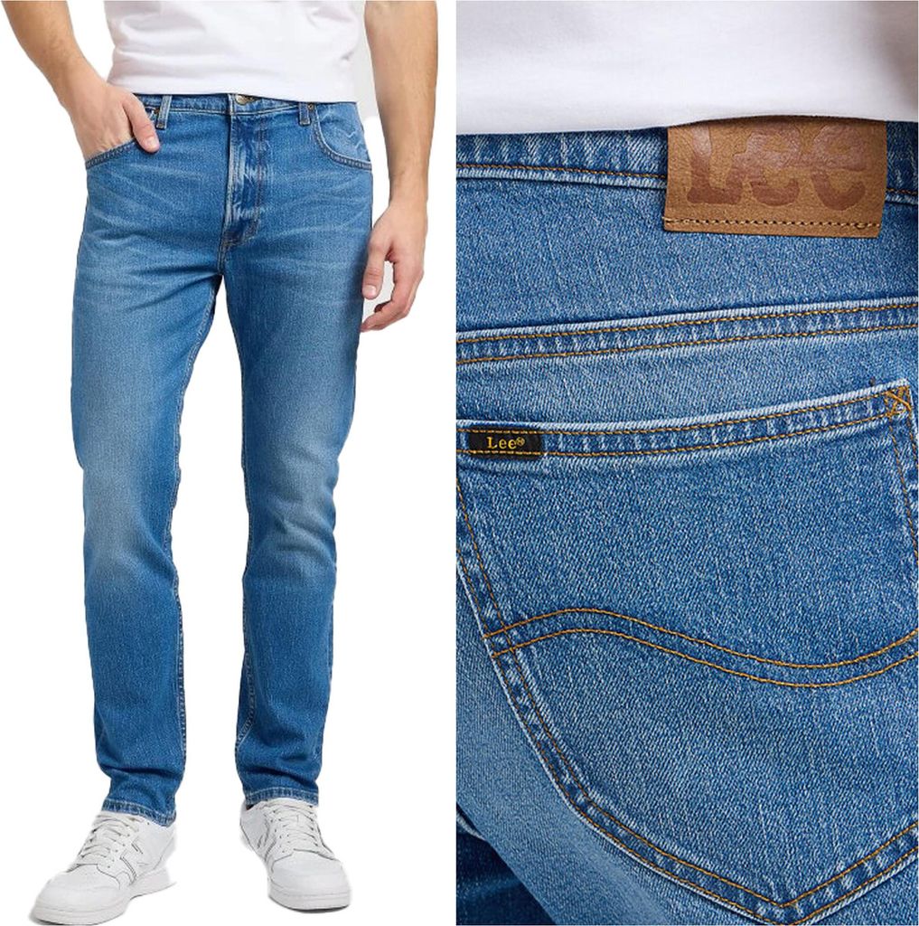 LEE, Herren Jeanshosen, Slim fit, RIDER, W33 L34, Blau, Jeans, baggyjeans, buggy