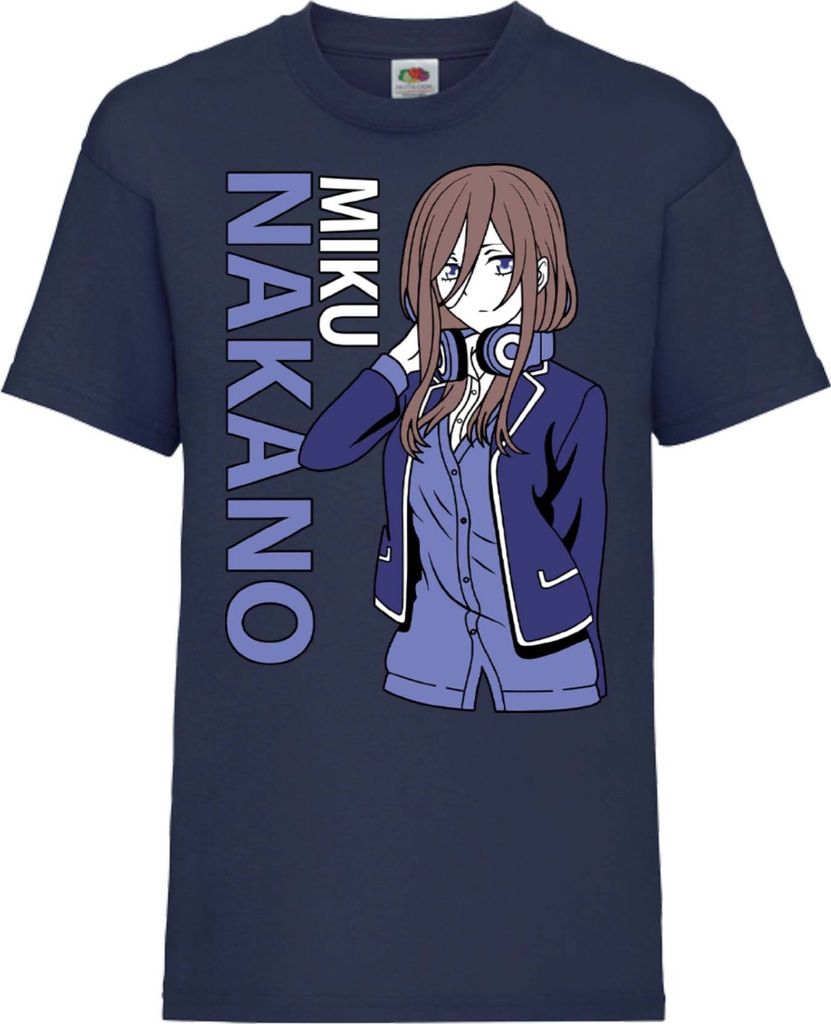 Kinder T-Shirt The Quintessential Quintuplets Miku Nakano, 9-11 Jahr - 140 / Dunkelblau