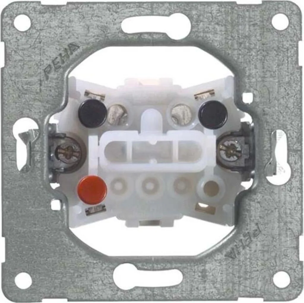 Interrupteur simple va-et-vient Peha D 512 en thermoplastique blanc
