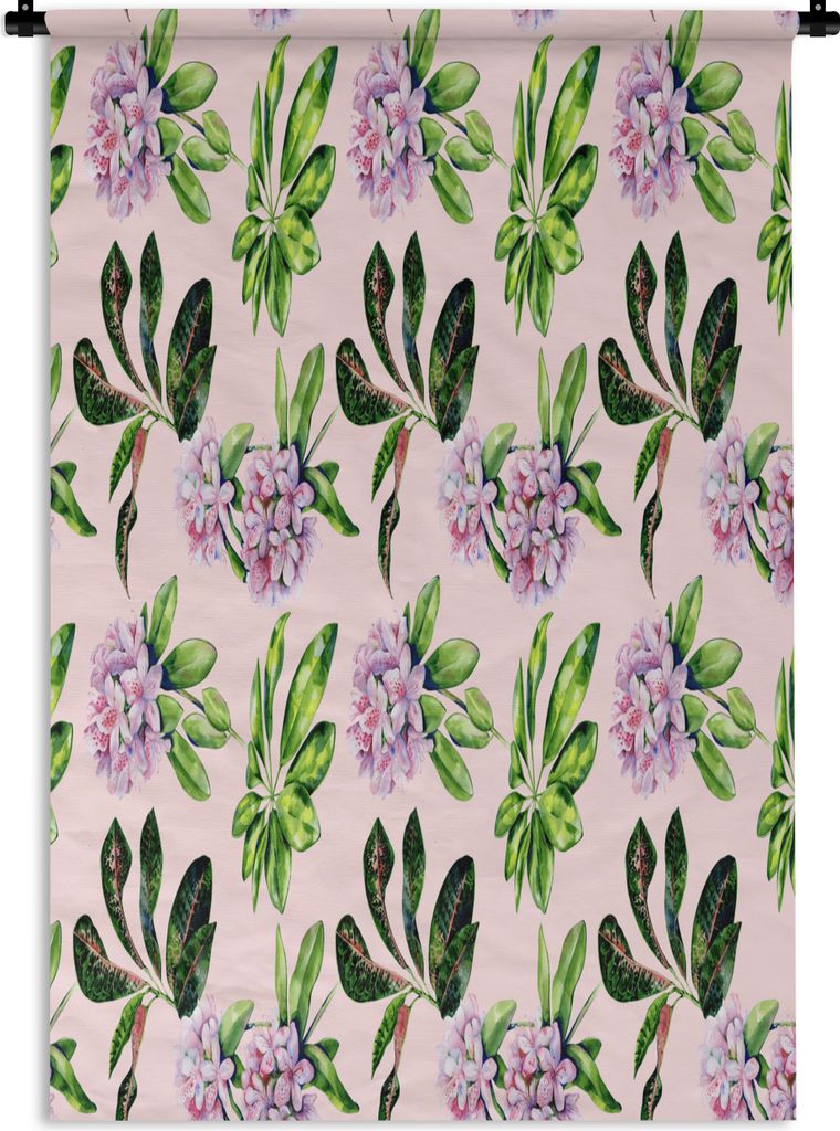 MuchoWow® Wandteppich Wandbehang Blumen - Blätter - Produktbild 