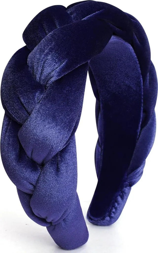 DRESHOW Fascia Tradizionale Velluto Blu Navy | Design Retrò Donna