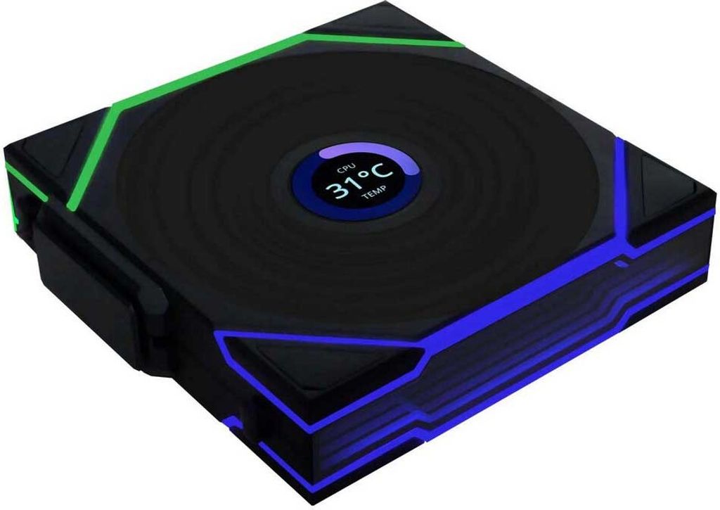 LIAN LI Lüfter Uni Fan TL Wireless LCD Reverse 120mm schwarz