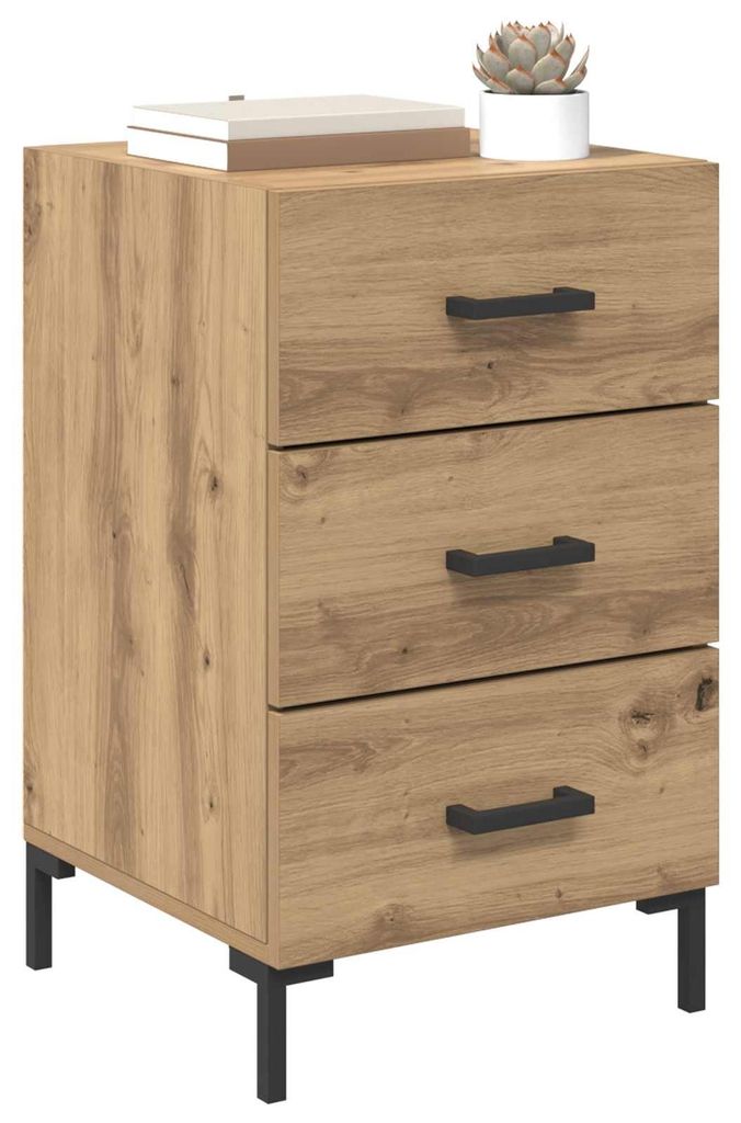 vidaXL Noční stolek Artisan dub 40 x 40 x 66 cm materiál na Obrázek produktu 